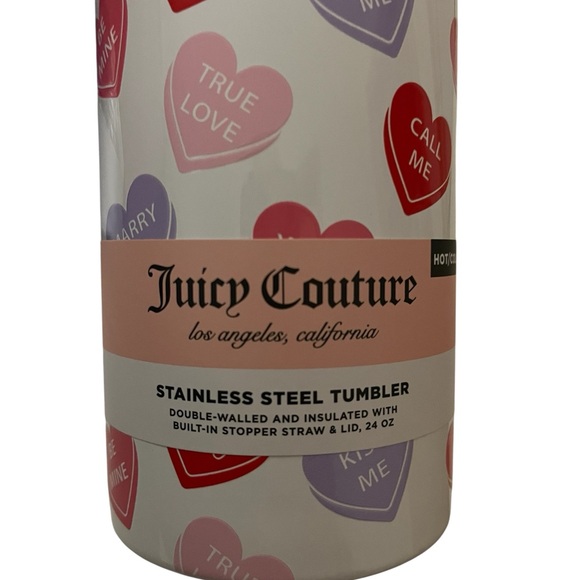 Juicy Couture 24oz Heart Tumbler for Hot or Cold drinks - New - Picture 2 of 4